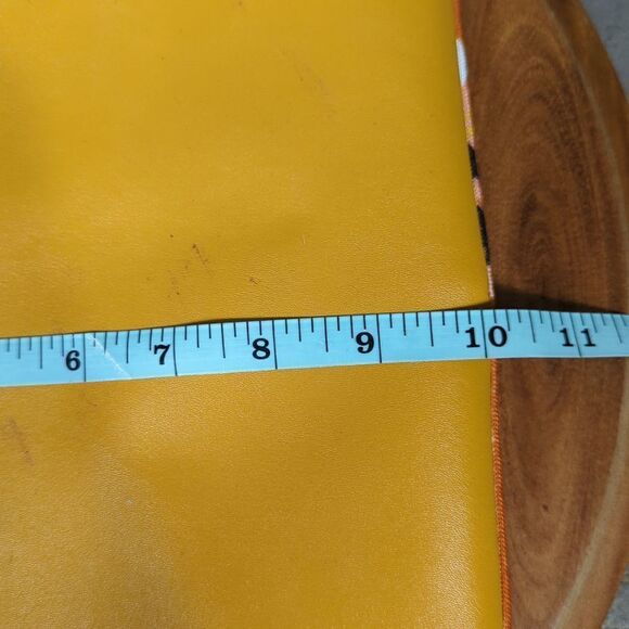 RACHEL Pally orange floral clutch NWOT Fold‎ Over Zip Top Tassel Faux Leather - Picture 10 of 11